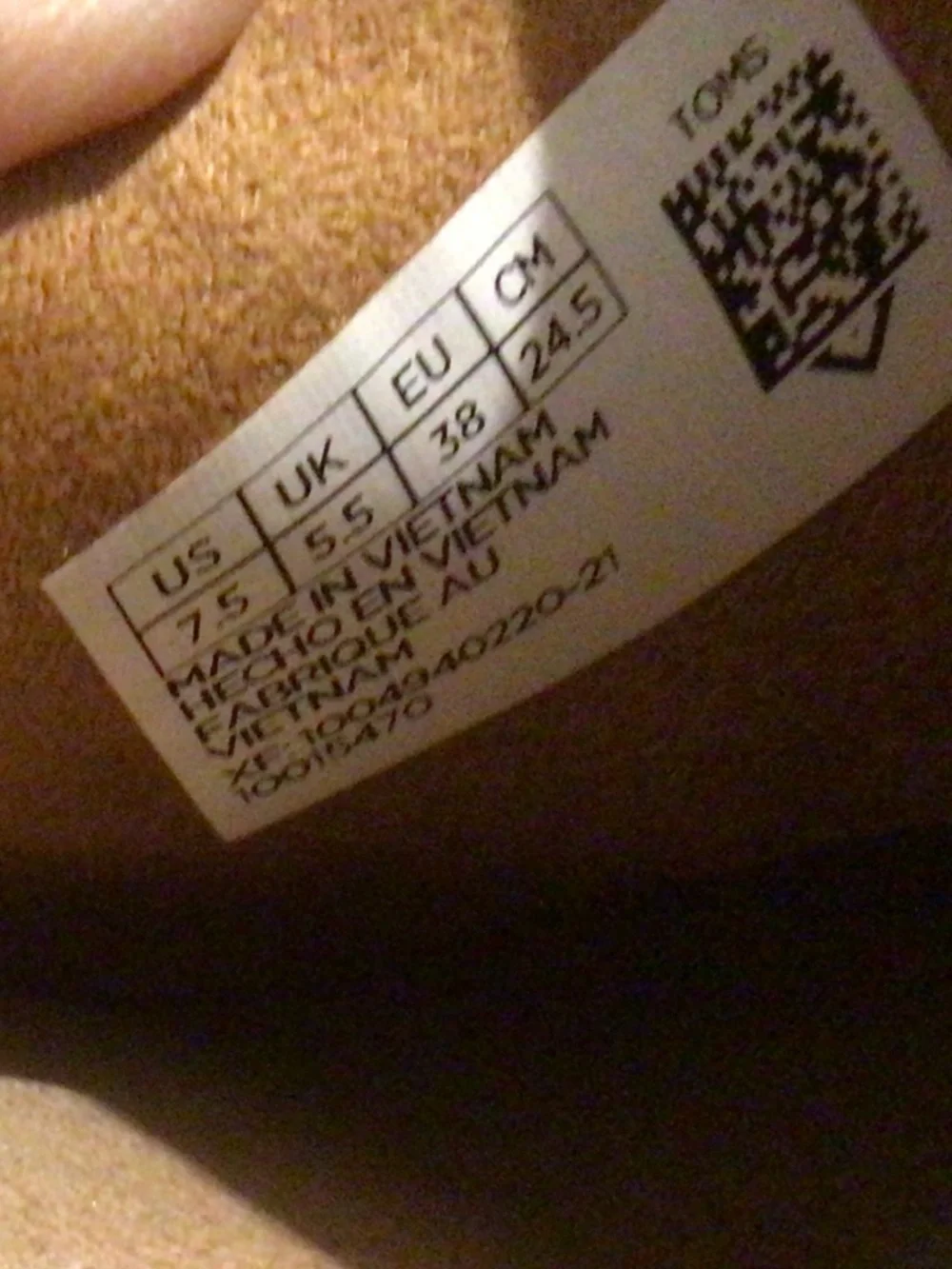 Like New Toms Caramel Suede Leopard Print Wedge 7.5